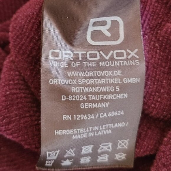 ORTOVOX FLEECE KNIT PLUS HOODIE ZIP-UP WOMEN'S FITTED MERINO INSIDE WOOL sz S - Picture 9 of 9